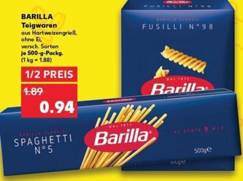 Barilla Teigwaren tilbud hos Kaufland