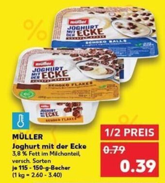 Kaufland DE Müller Joghurt mit der Ecke tilbud