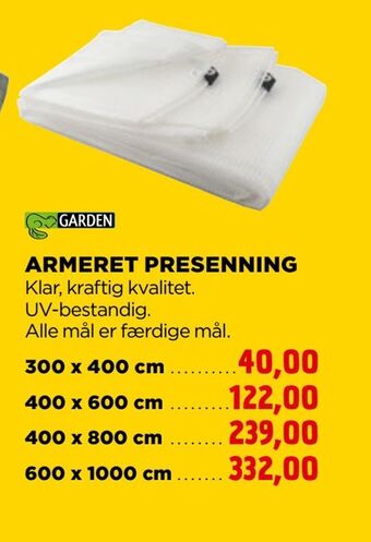 jem & fix Armeret presenning tilbud
