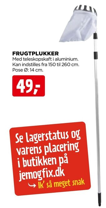 jem & fix Frugtplukker tilbud