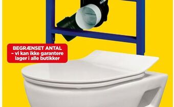 jem & fix Toiletsæde til væghængt toilet tilbud