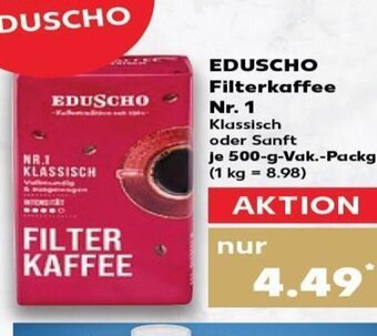 Kaufland DE Eduscho Filterkaffee Nr. 1 tilbud