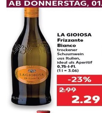 Kaufland La Gioiosa Frizzante Bianco tilbud