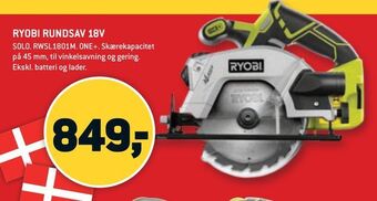 XL-BYG Ryobi rundsav 18v tilbud