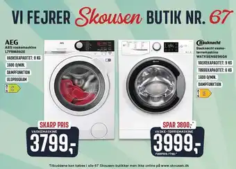 Skousen Aeg vaskemsakine el. bauknecht vaske-tørremaskine tilbud