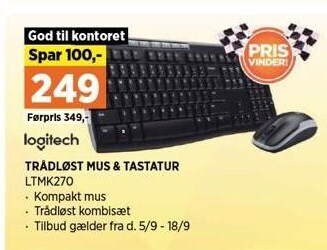 Power Trådløst mus & tastatur tilbud