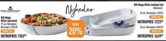 Blå megs riflet tærtefad el. ovnfast fad