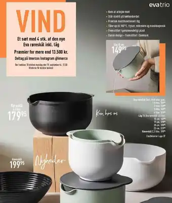Imerco Eva trio røreskåle tilbud