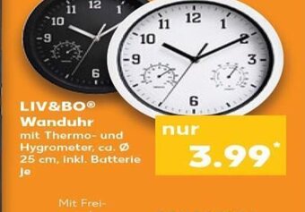 Kaufland Liv&Bo Wanduhr tilbud