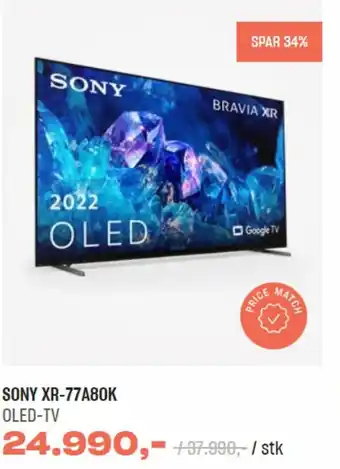 Hi-Fi Klubben Sony XR-77A80K tilbud
