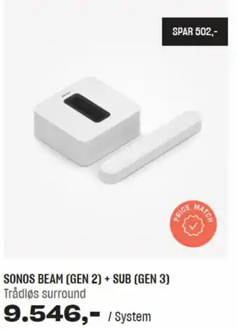 Sonos Beam (Gen 2) + Sub (Gen 3)