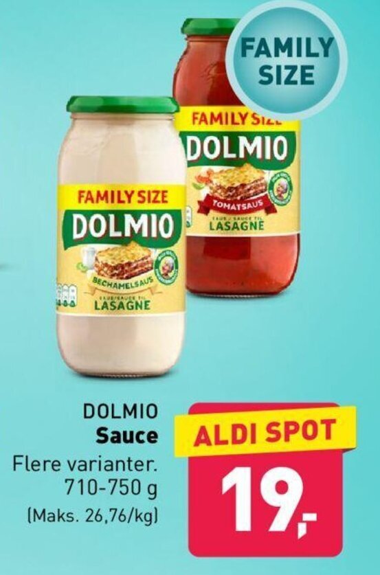 Dolmio Sauce tilbud hos ALDI