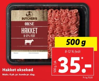 Lidl Vilstrupgård hakket oksekød tilbud