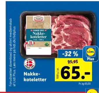 Lidl Vilstrupgård nakkekoteletter tilbud