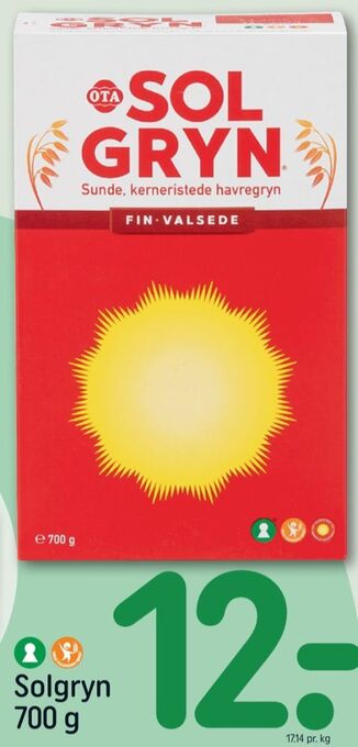 REMA 1000 Ota sol gryn havregryn tilbud