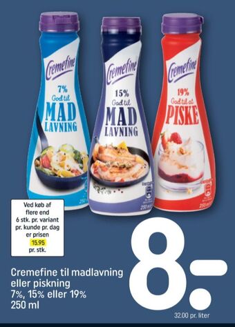 REMA 1000 Cremefine flødealternativ 19 % tilbud