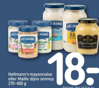 REMA 1000 Hellmanns mayonnaise tilbud