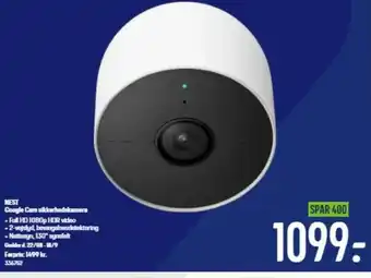 Elgiganten Nest Google Cam Sikkerhedskamera tilbud
