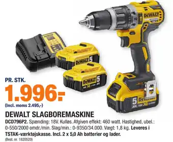 Dewalt Slagboremaskine DCD796P2