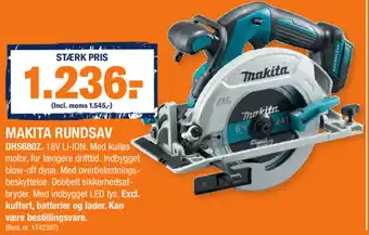 Stark Makita Rundsav DHS680Z tilbud
