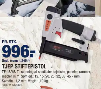 Stark Tjep Stiftepistol TF-18/45 tilbud