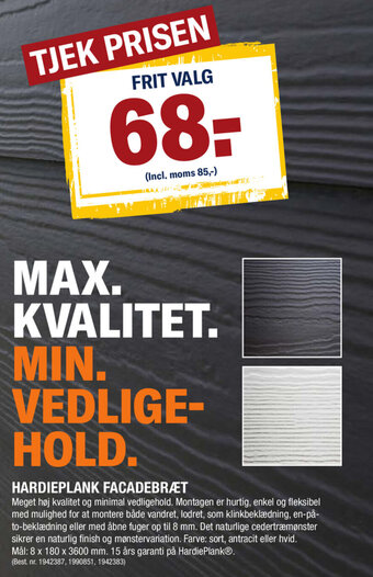 Hardieplank Facadebræt