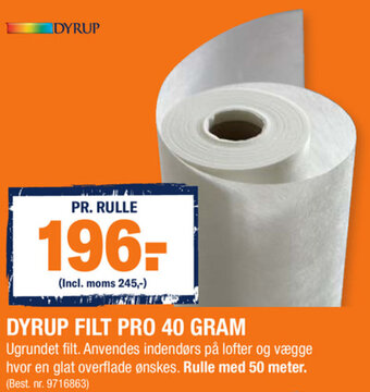 Stark Dyrup Filt Pro 40 Gram tilbud