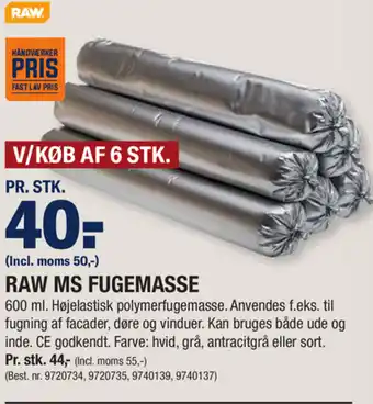 Raw Ms Fugemasse 600 ml