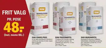 Stark Raw Sokkelpuds, Raw Pudsemortel, Raw Muremørtel tilbud