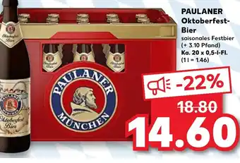 Kaufland Paulaner Oktoberfest-Bier tilbud