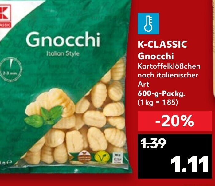 KClassic Gnocchi tilbud hos Kaufland