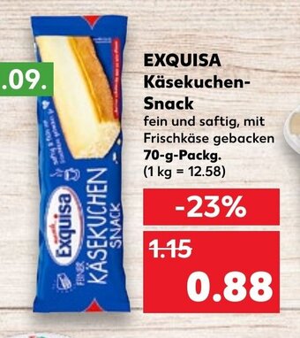 Kaufland Exquisa Käsekuchen Snack tilbud