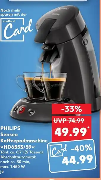 Kaufland Philips Senseo Kaffeepadmaschine tilbud
