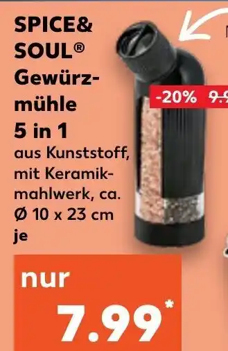 Kaufland Spice & Soul Gewürzmühle 5 in 1 tilbud