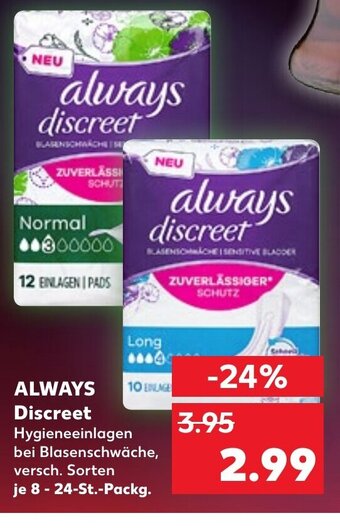 Kaufland Always Discreet tilbud