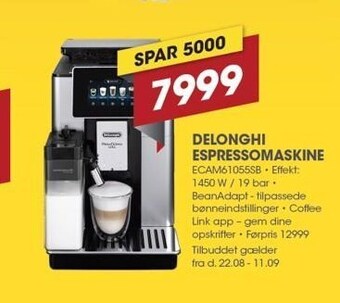 Punkt1 Delonghi espressomaskine tilbud