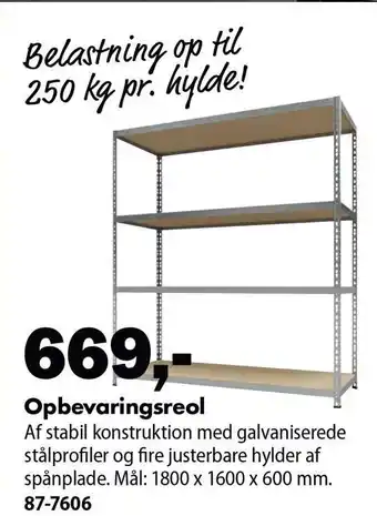 Opbevaringsreol
