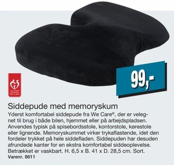 Harald Nyborg Siddepude med Memoryskum tilbud