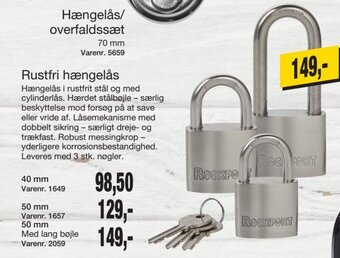 Harald Nyborg Rustfri Hængelås tilbud