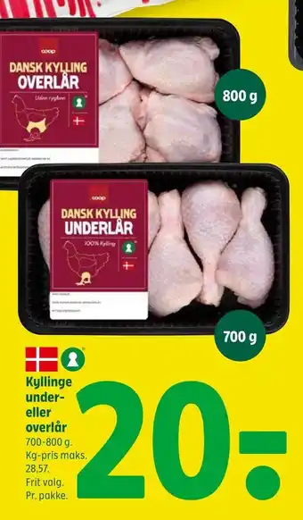 Coop 365 Kyllinge under- eller overlår tilbud