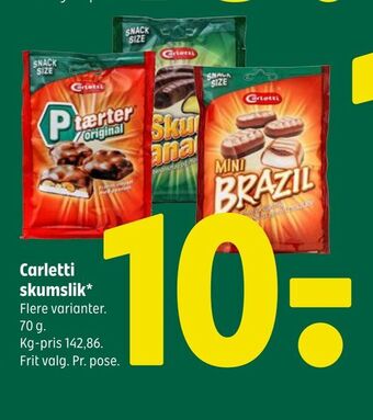 Coop 365 Carletti skumslik tilbud
