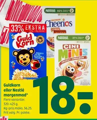 Guldkorn eller nestlé morgenmad