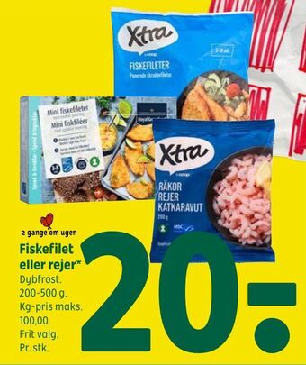 Coop 365 Fiskefilet eller rejer tilbud