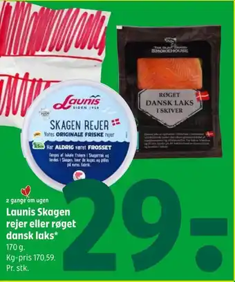 Coop 365 Launis skagen rejer eller røget dansk laks tilbud
