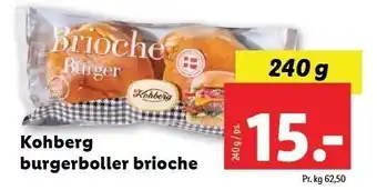 Lidl Kohberg burgerboller brioche tilbud