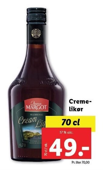 Lidl Cremelikør tilbud