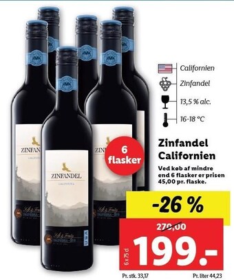 Lidl Zinfandel californien tilbud