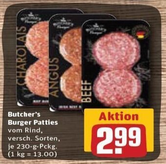 REWE DE Butcher's Burger Patties tilbud