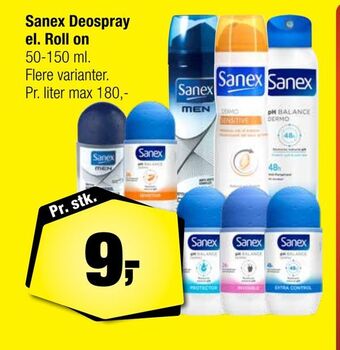 Calle Sanex deospray el. roll on tilbud