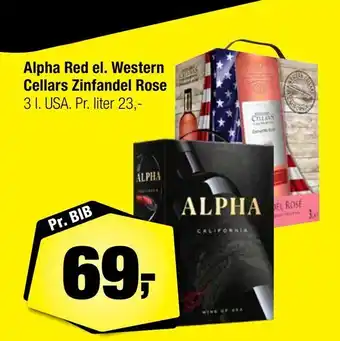 Calle Alpha red el. western cellars zinfandel rose tilbud